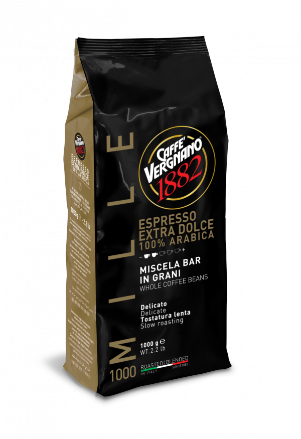 Vergnano - 1000% - Mille - Extra Dolce - Coffee Beans - 100% Arabica - 1kg
