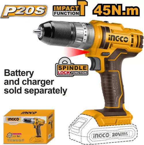 INGCO - Cordless impact drill 20v CIDLI201455