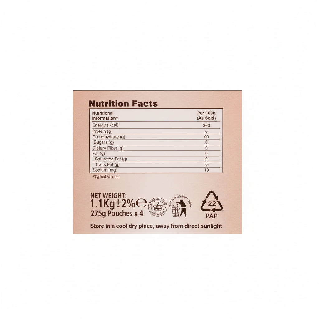 Hanson - CORN FLOUR - 1.10kg - 4 Pouches each 275gm