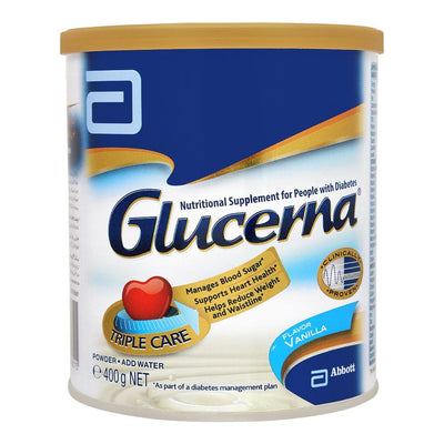 Abbott Nutrition - Glucerna - Triple Care Nutritional Supplement - Vanilla Flavour - 400 g