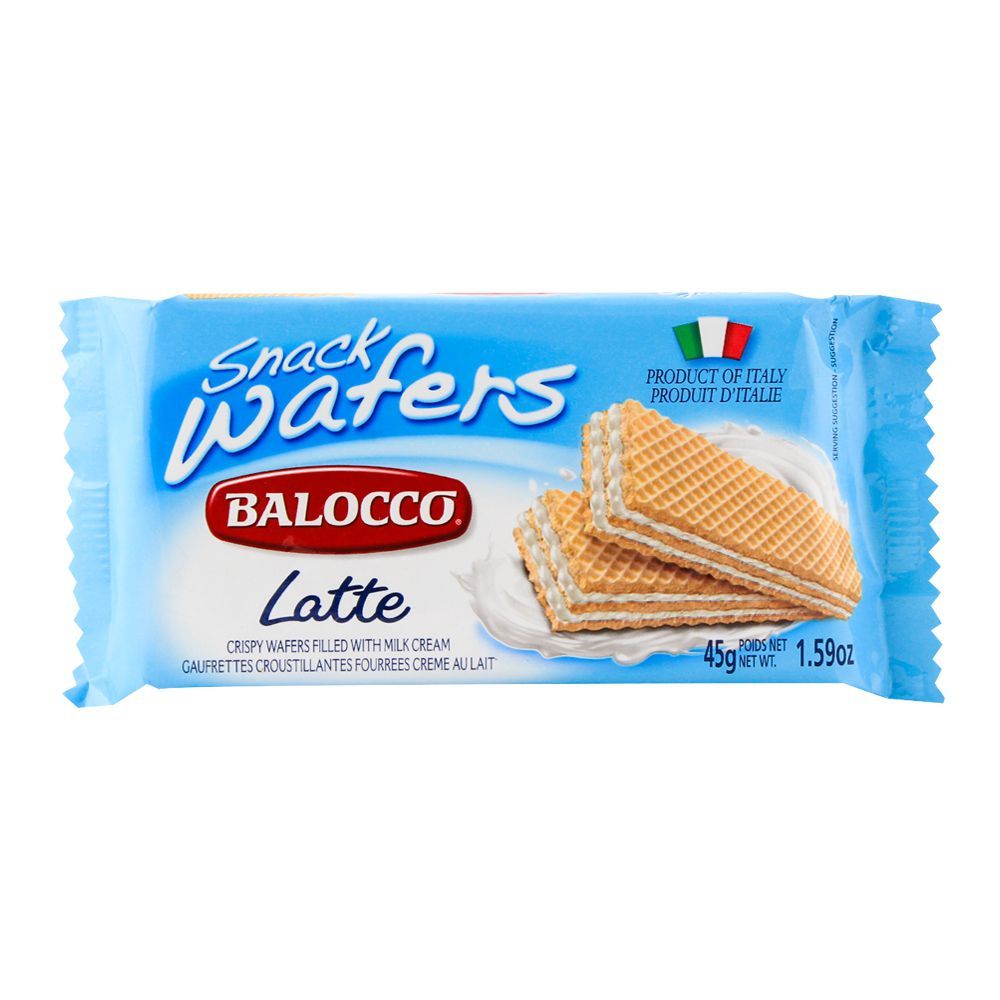 Balocco - Wafers - Latte (Milk Vanilla) - 45g - 120-Pack Carton
