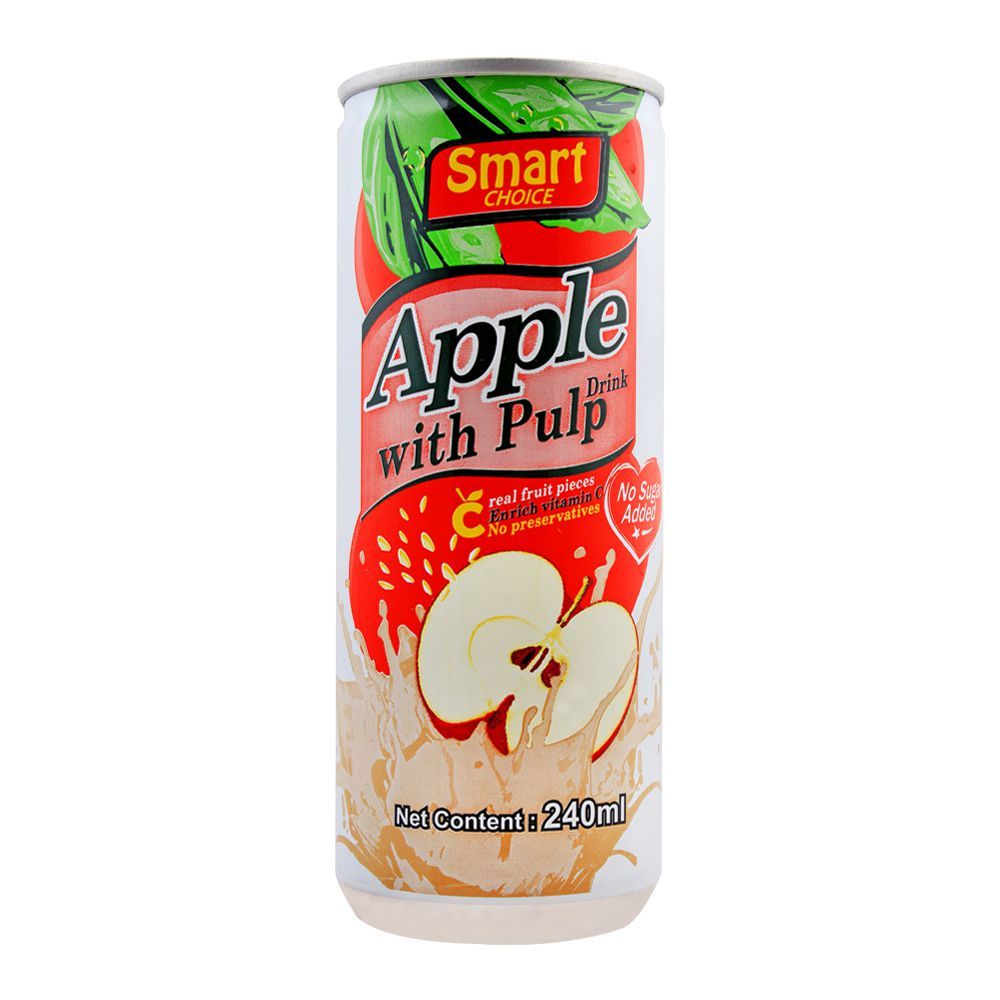 Smart Choice - Apple Fruit Drink With Pulp - No Added Sugar - 250ml - 24 Pcs
