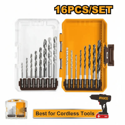 INGCO - 16 Piece Metal - Multifunction Drill and Wood Drill Bits Set - Item No. AKDL 11606 Industrial