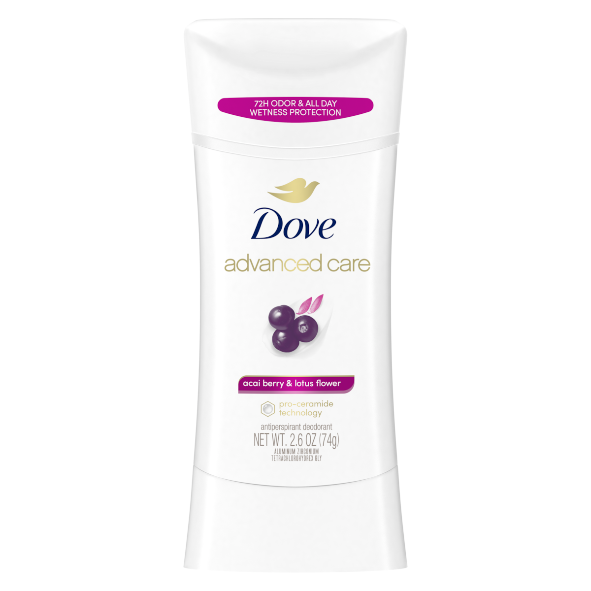 Dove - Advanced Care - Acai Berry & Lotus Flower - Antiperspirant Stick - 2.60 oz (76gm)
| Jodiabaazar.com