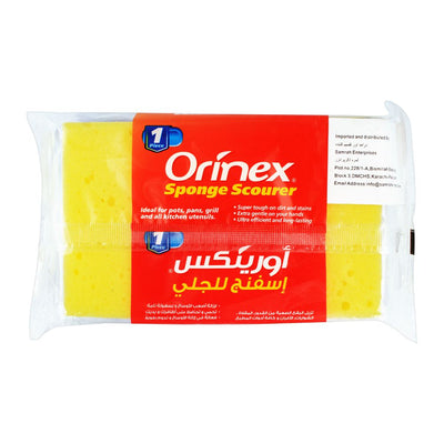 Orinex - Sponge Scourer - Cleaning - Classic Dual Texture - 1 Piece - Dual-Side Scrubbing Sponge