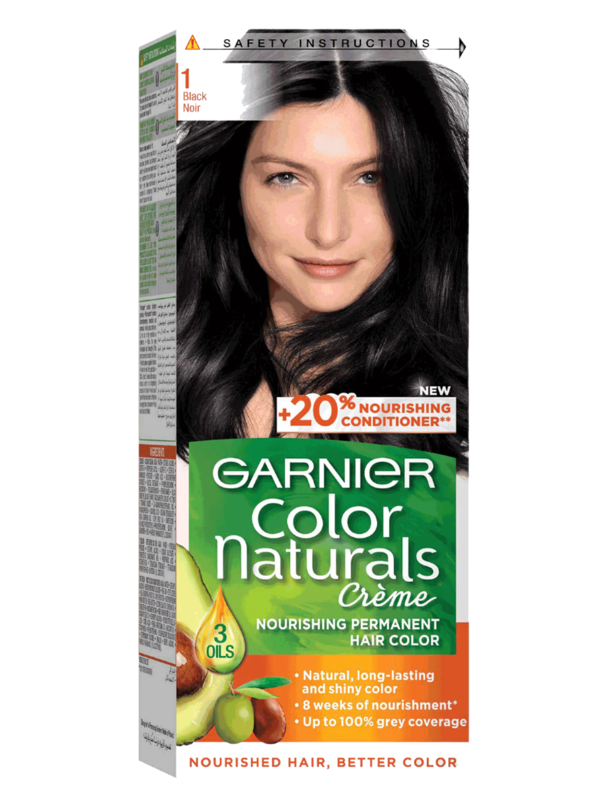 Garnier Color Naturals - HAIR COLOR - Naturals Creme - 1 BLACK (NOIR) - 110 ml