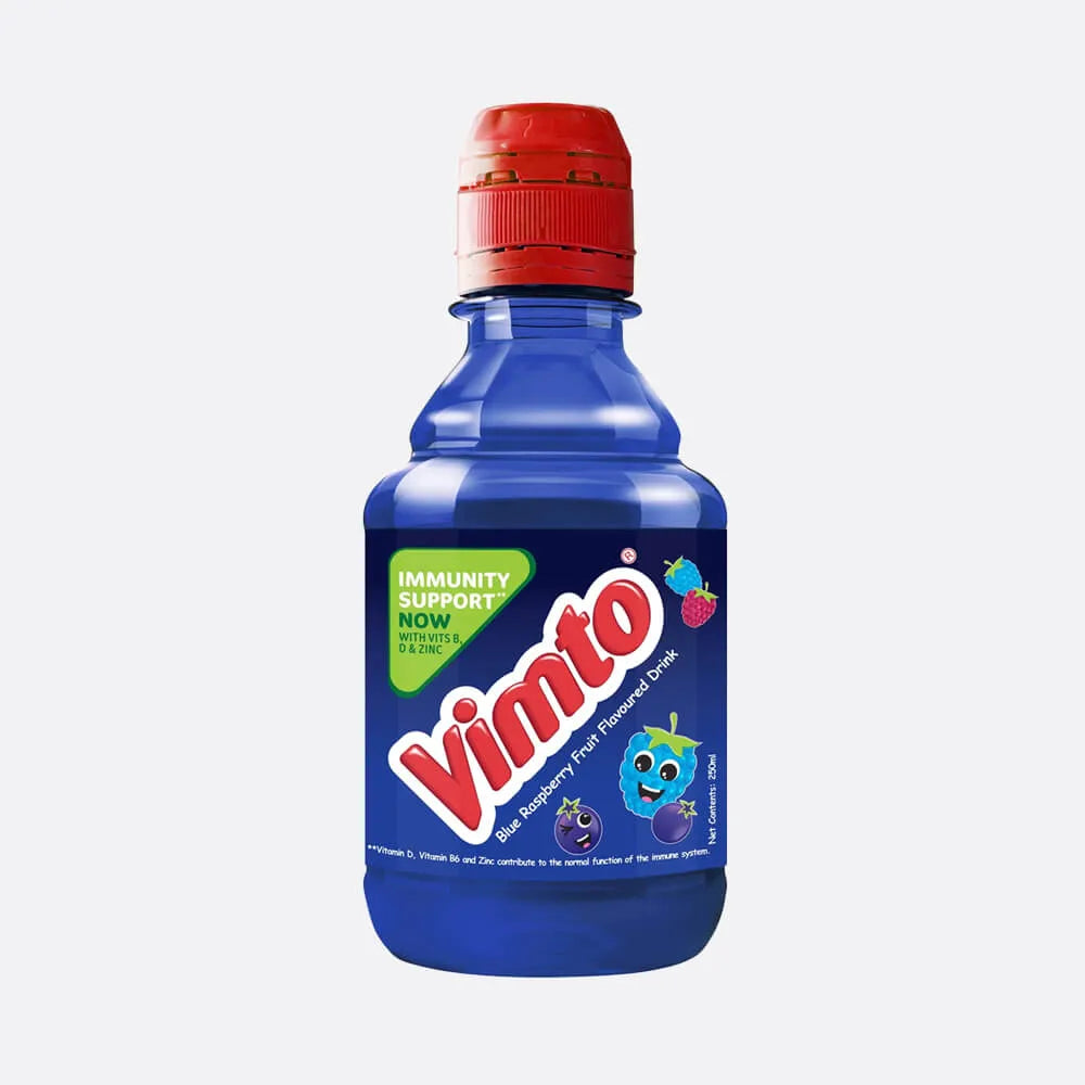 VIMTO - BLUE RASPBERRY Fruit Flavored Drink - 250ml Bottle