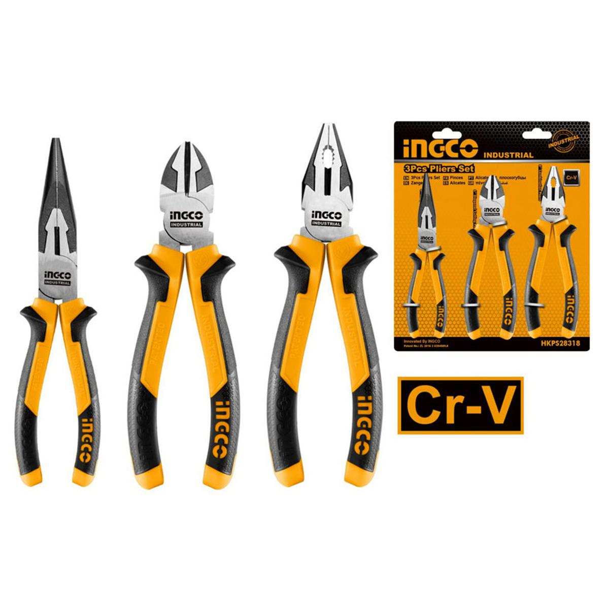INGCO - 3 Pcs pliers set HKPS28318