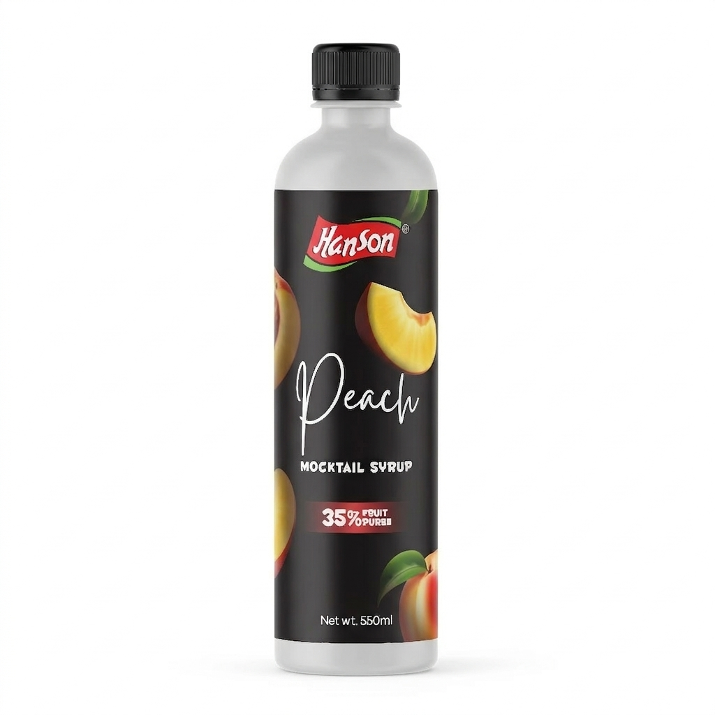 Hanson - PEACH SYRUP - 550ml