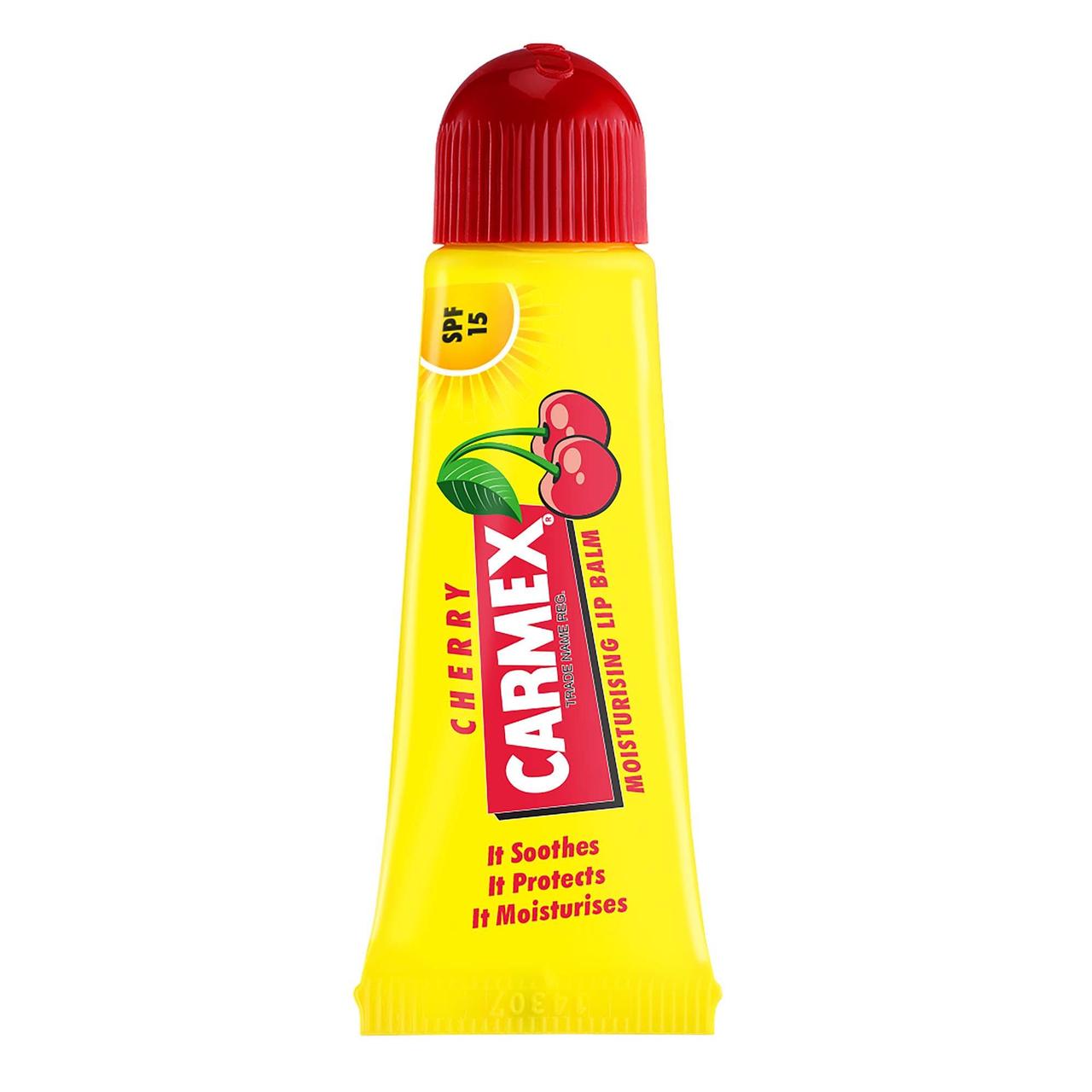 Carmex - Daily Care Moisturizing - Lip Balm - Squeeze Tube - Cherry - 10g