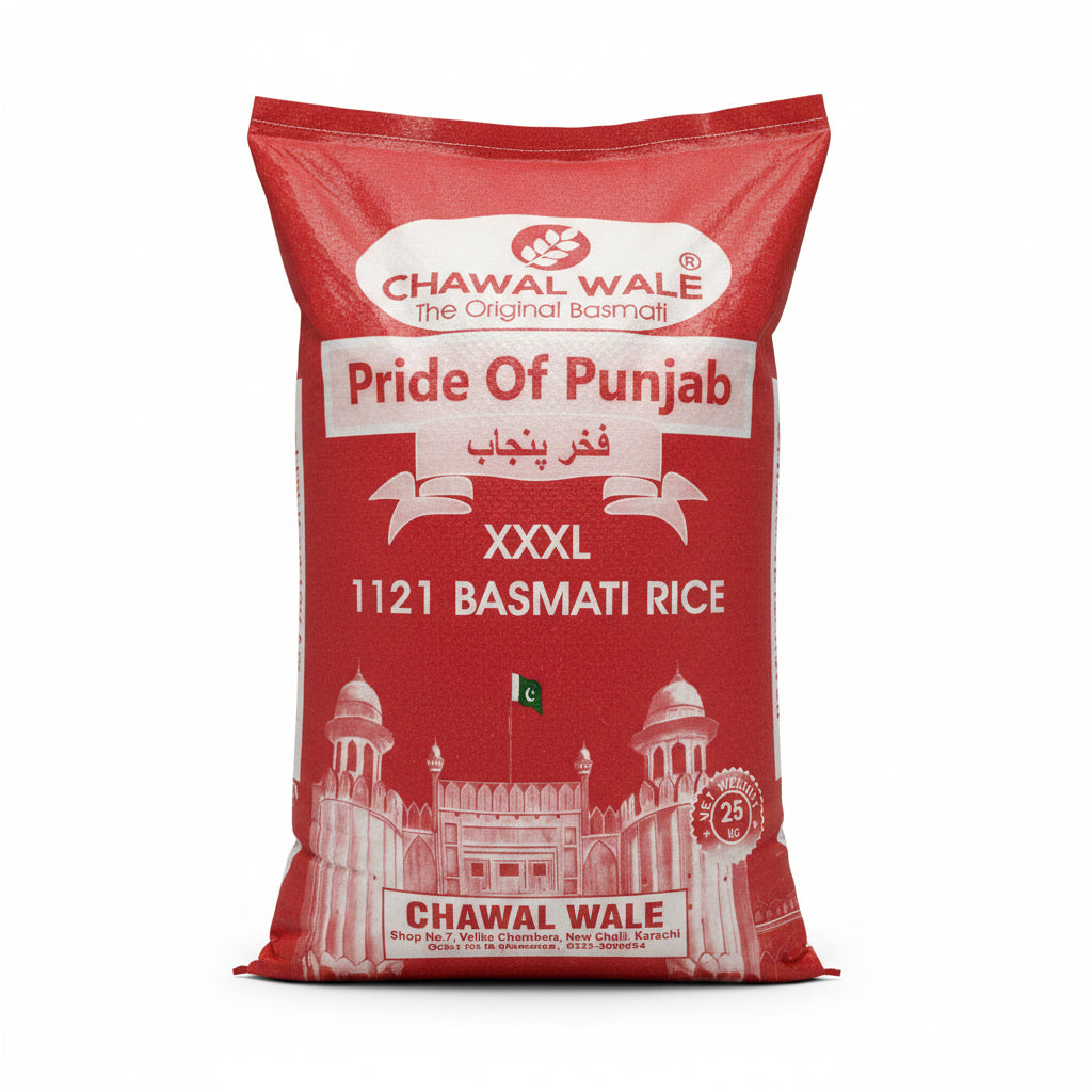 BASMATI RICE - CHAWAL WALE - PRIDE OF PUNJAB - 25kg Bag
