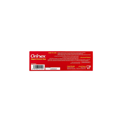 Orinex - Zipper Freezer Bags Medium - Kitchen Storage - Press-Seal Double Zip - 20-Pack (7x8 Inches) - Heavy Duty Thick Frost Proof