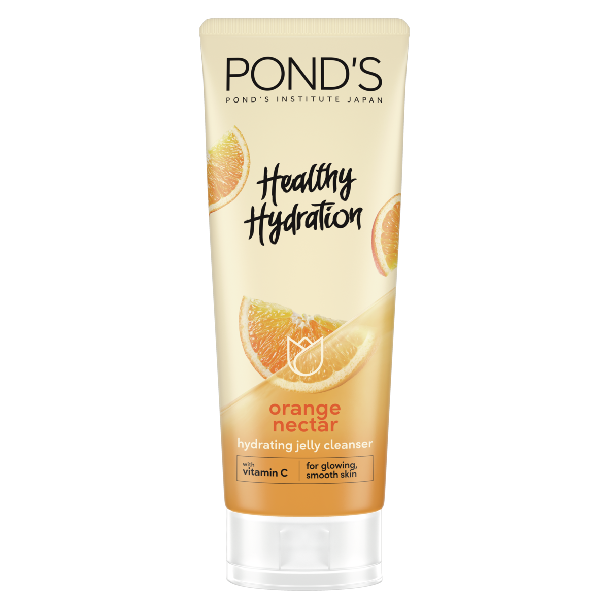 Pond's - Healthy Hydration Gel Facial Cleanser For Glowing Smooth Skin - Orange - With 100% Natural Origin Orange Extract & Vitamin C - 100ml