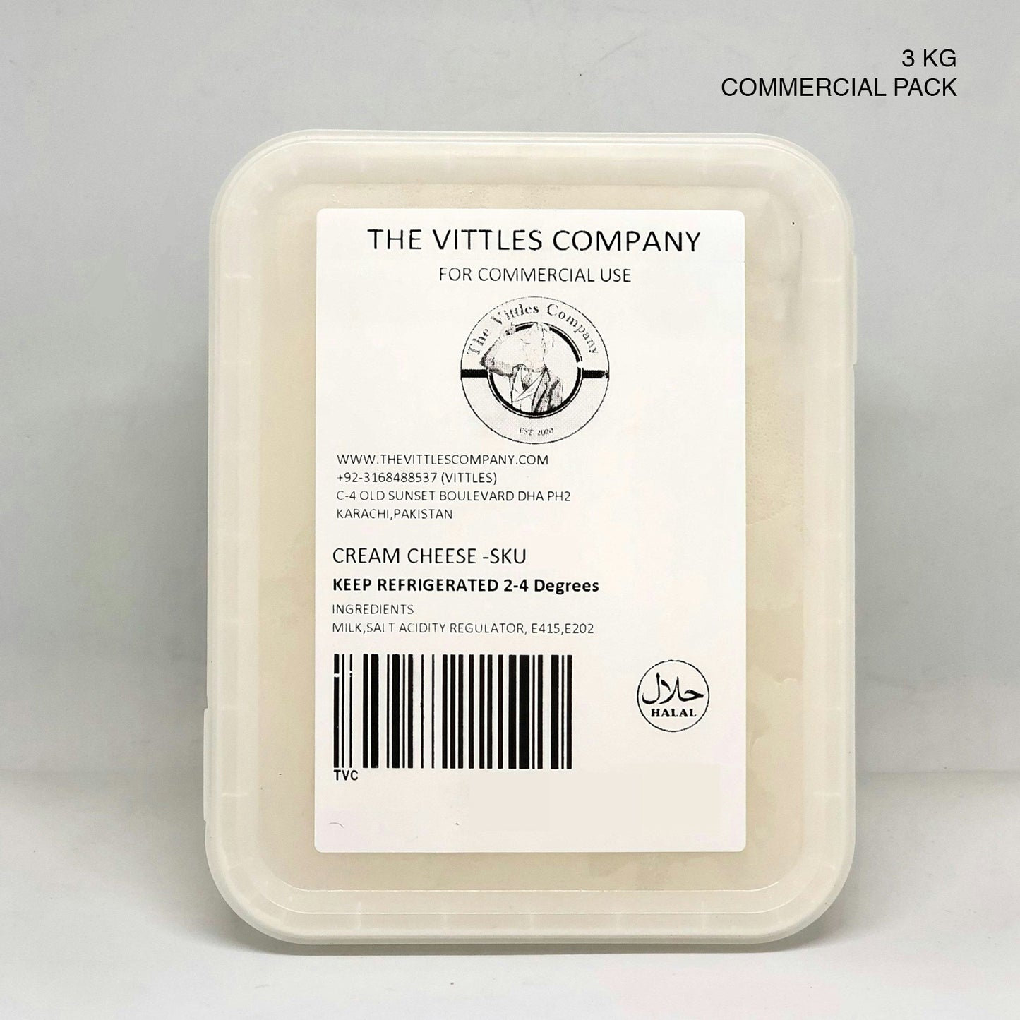 The Vittles Company - Original - Cream Cheese - 3000g - Industrial Pack