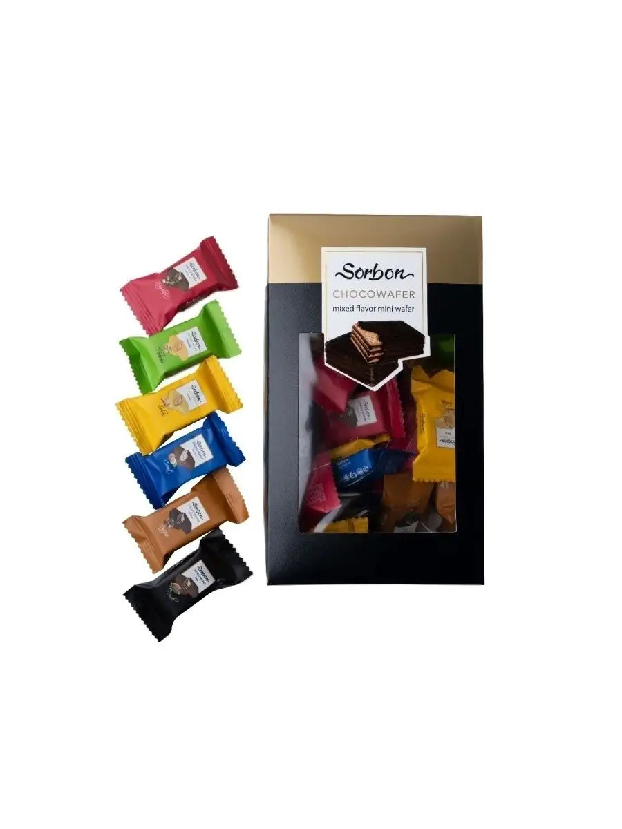 Sorbon - Mini Chocolate Cone - Chocowafer - 8 Flavours - Dubai - 350g