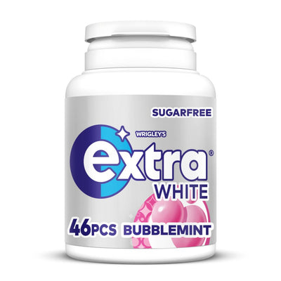 EXTRA White - Bubblemint - Bubble Sugar Free Chewing Gum - 46 Pellets x 6 packs