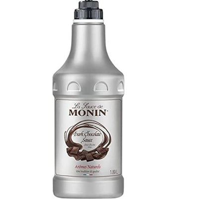 Monin - Dark Chocolate Flavored Sauce - Flavoured Sauce - 1.89L - Le Sauce De Monin
