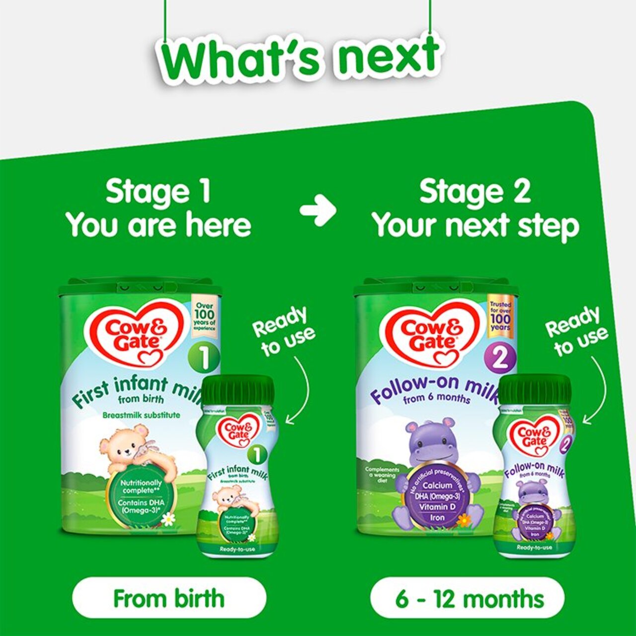 Cow & Gate® - First Infant Milk - Stage 1 - 800GM - From Birth