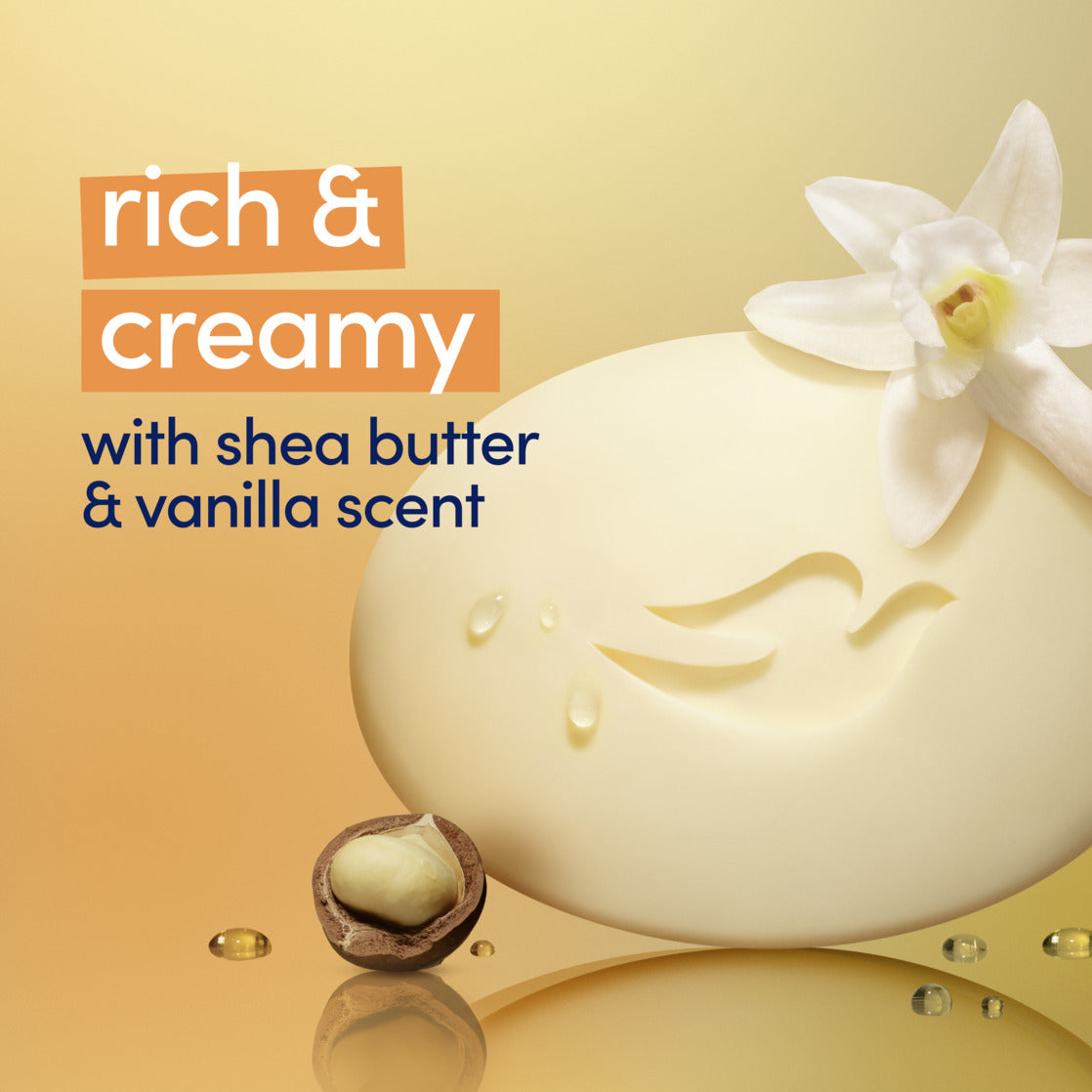 Dove Soap - Moisturizing Beauty Bar - Shea Butter & Vanilla - All Skin - 106g - 6 Pack