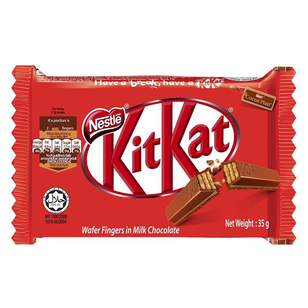 KIT KAT Milk Chocolate Wafer Bars - 4 Fingers - Malaysia - 35 gm