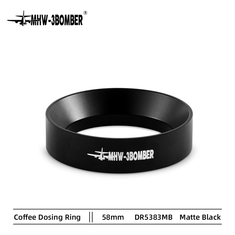 Coffee Cartel - MHW3 Bomber - Magnetic Dosing Ring-58mm Universal - Matte Black, Aluminum - DR5383MB