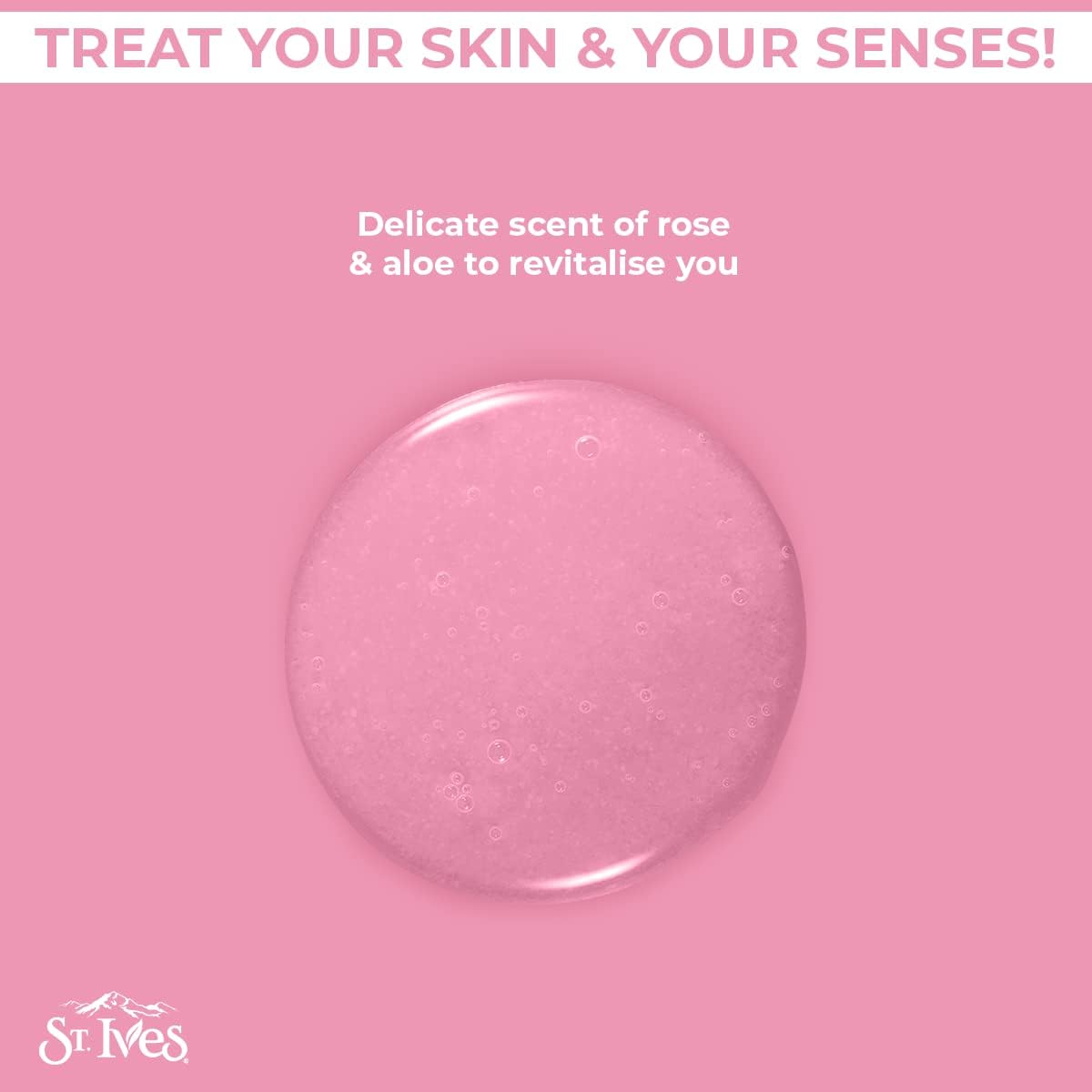 ST. Ives - Rose Water & Aloe Vera - Refreshing Cleanser - Shower Gel Body Wash - 650 ml / 22 Fl. Oz