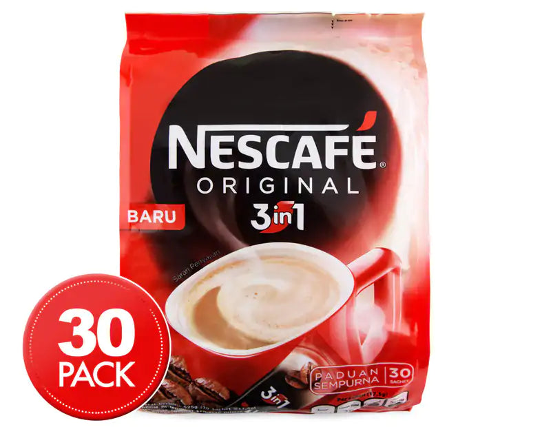 Nestle Nescafe - 3-In-1 Coffee Sachet - 19g - 30 Count