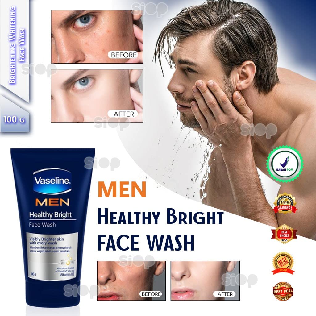 Vaseline Men Healthy Bright Face Wash with Vitamin B3 100ml