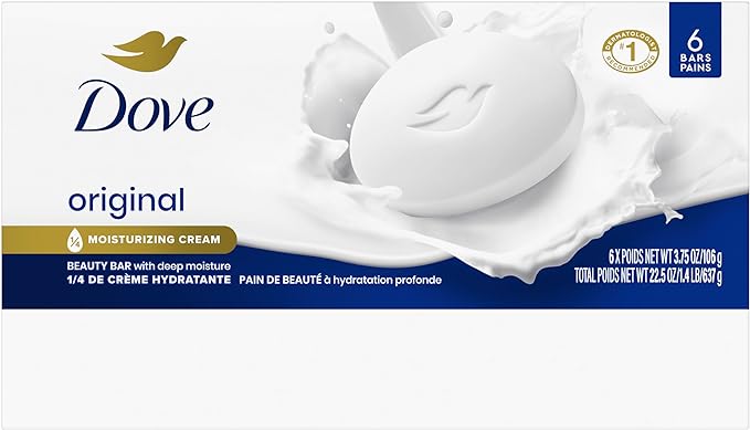 Dove Soap - Original - Moisturizing Cream - Beauty Bar - 106g - US - 6 Pack
