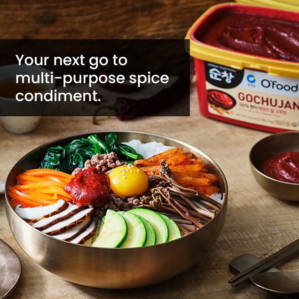 O'food - Gochujang Paste - 500g - Korean Traditional Brown Rice Red Pepper Hot Chilli Paste