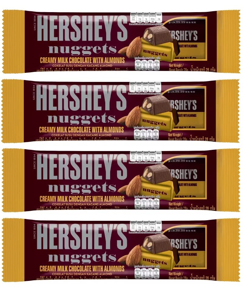 Hershey Nuggets - Creamy Milk Chocolate With Almonds - 24x 28 gram