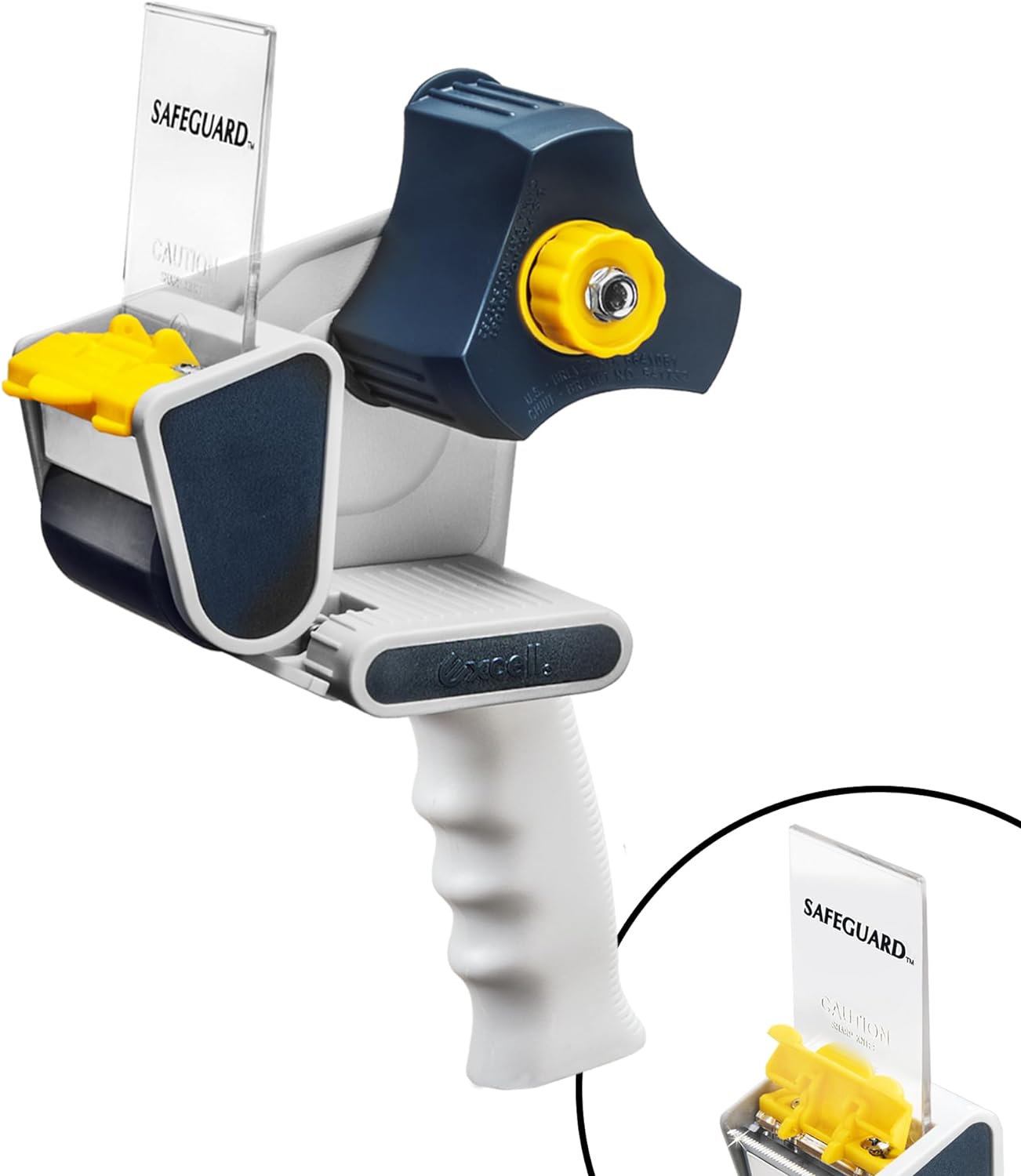 Excell - Packing Tape Dispenser - 2" - EC-233LSP (2" wide, 3" core, handle with sponge)