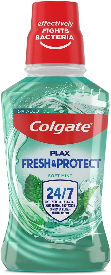 Colgate - PLAX FRESH & PROTECT - Mouth Wash - SOFT MINT - ( 1X6 ) 250ml