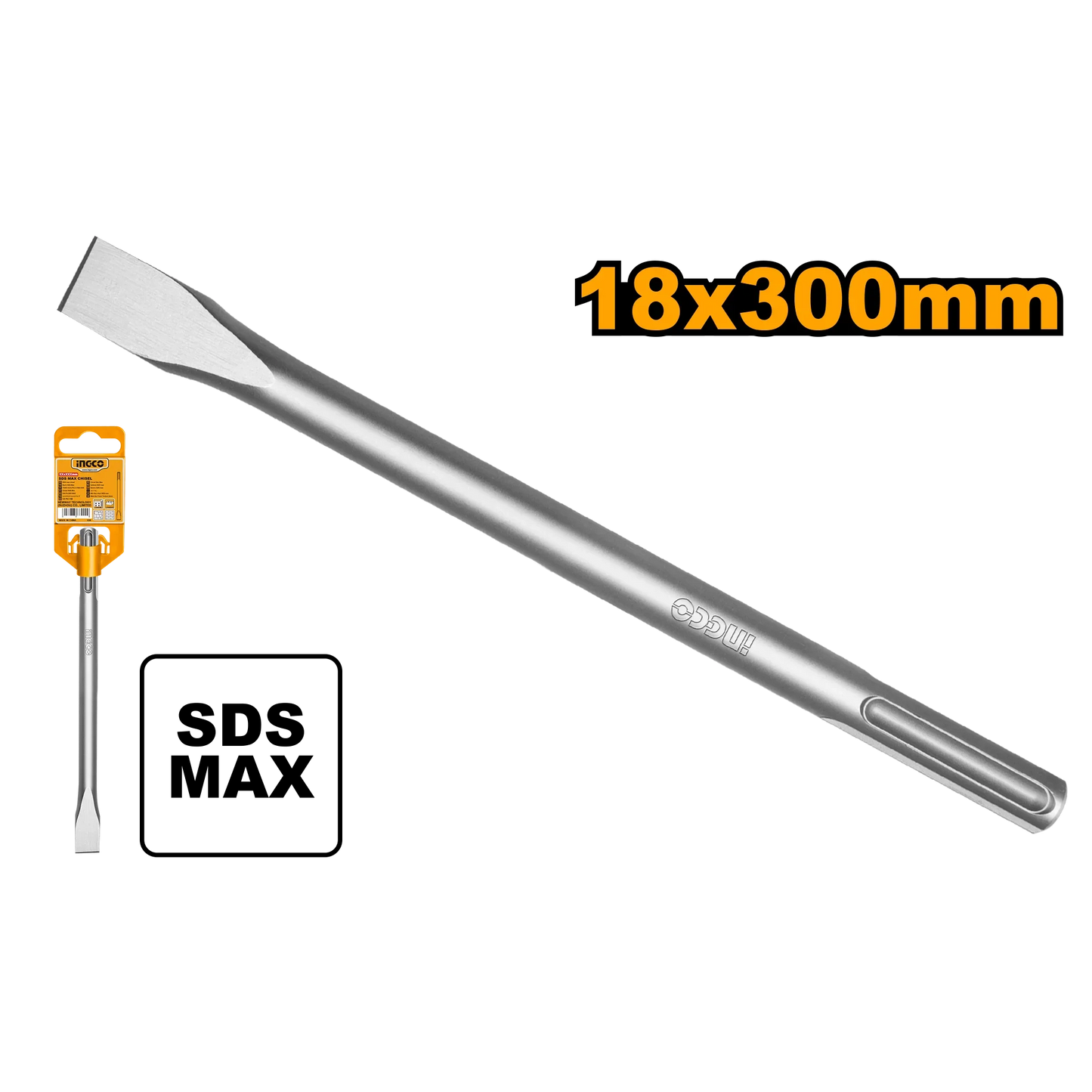 INGCO - SDS max chisel 18*300*25mm DBC0222801