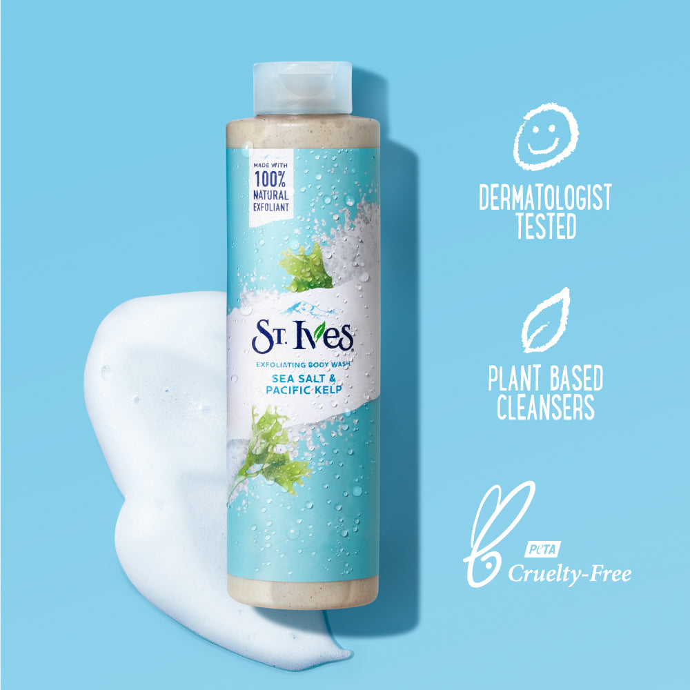 St. Ives - Sea Salt & Pacific Kelp - Exfoliating Body Wash - 650 ml / 22oz