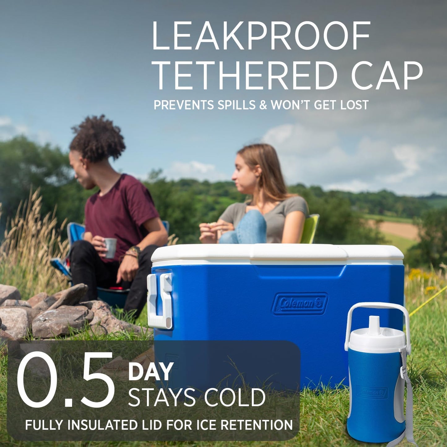 Coleman - Performance Jug Thermos Bottle 1.8L Blue