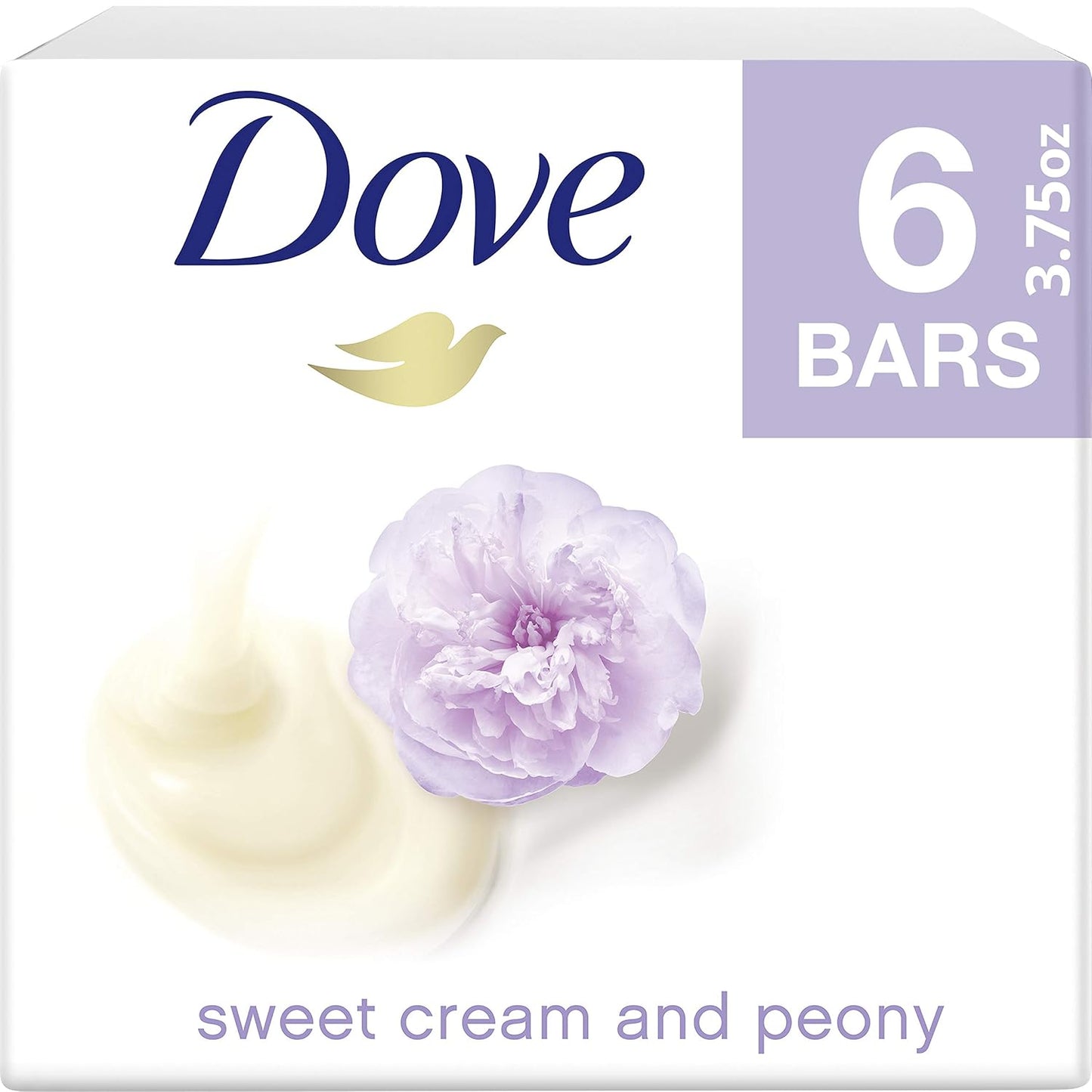 Dove Soap - Indulging - Sweet Cream & Peony - Beauty Bar - 106g - US - 6 Pack