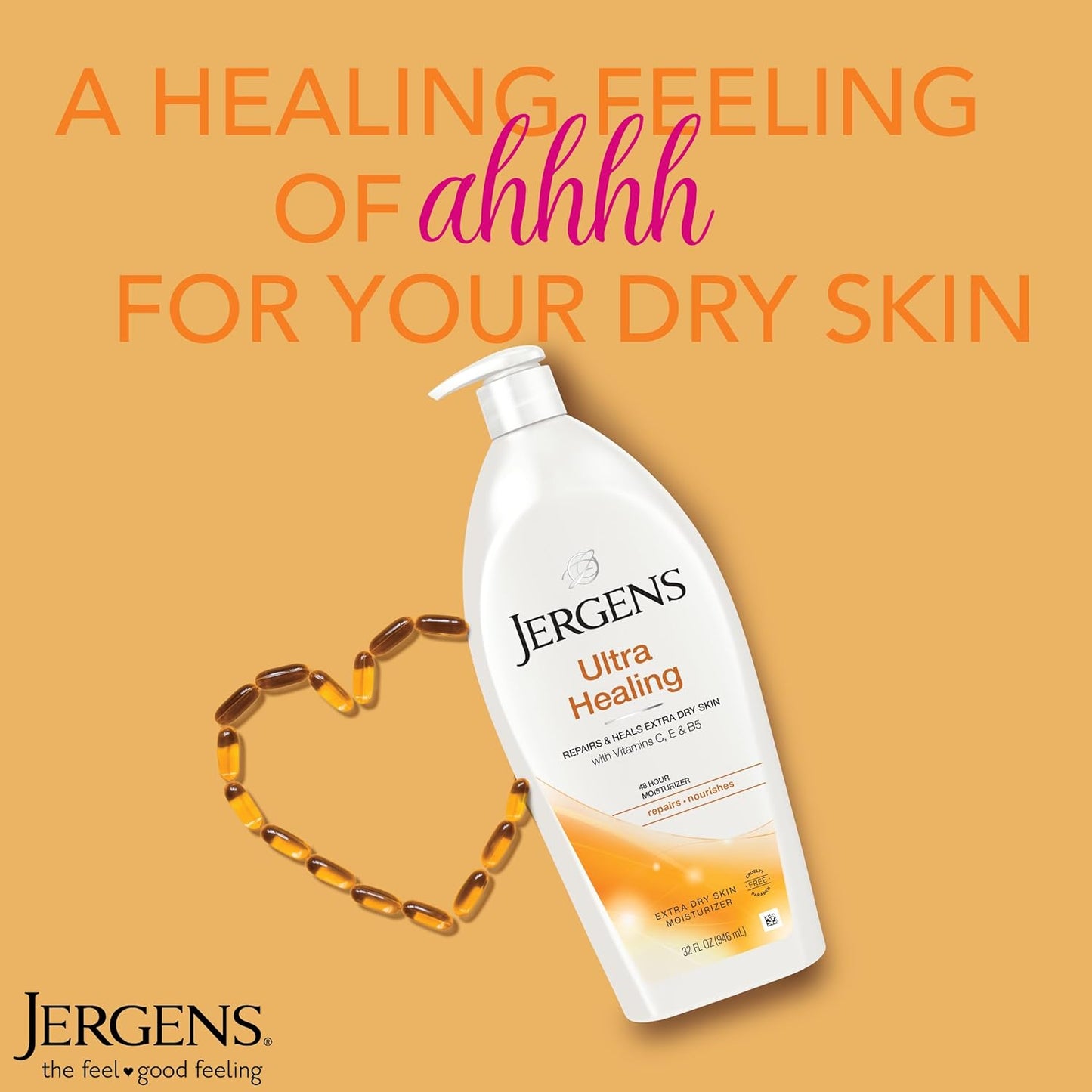 Jergens® - Ultra Healing - Extra Dry Skin Moisturiser - Vitamin C, E, B5 - 600 ML
