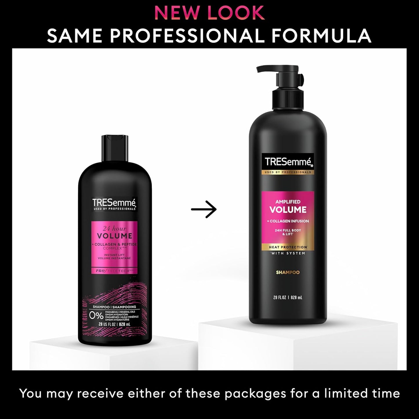 Tresemme - Amplified Volume - Volume + Collagen & Peptide Complex - Fine Hair - Shampoo - 828ml