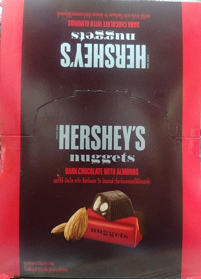 Hershey's Nuggets - Dark Chocolate With Almond Bites - 24x 28 gram