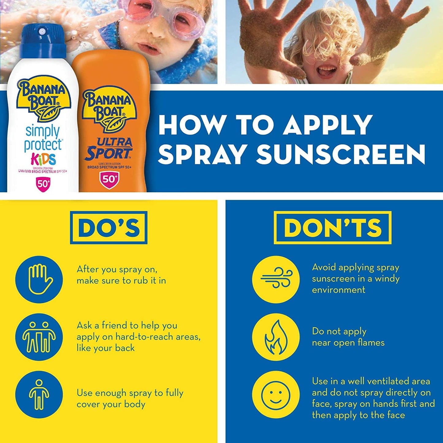 Banana Boat - Kids Max - Protect & Play - Broad Spectrum Sunscreen - SPF 100 - 4Oz/118Ml