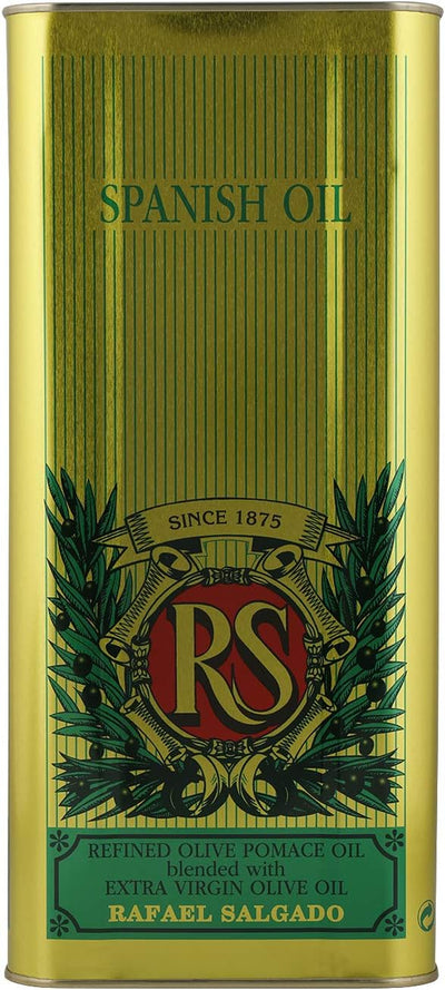 Rafael Salgado (RS) - Olive Oil - Refined Pomace Oil Blended With Extra Virgin Olive Oil - 4 Litre - Tin Pack