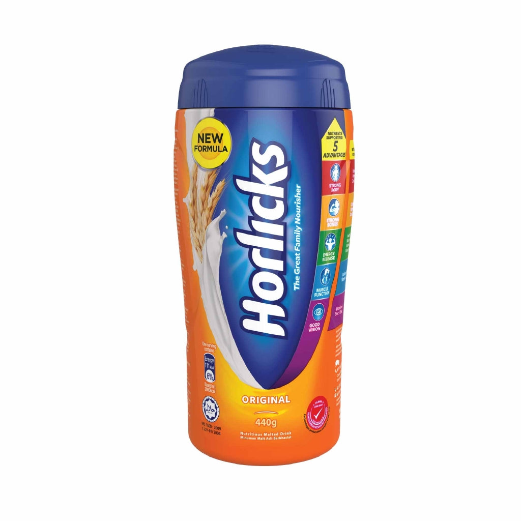 Horlicks - Original - Nutritious Malted Drink Powder - Imported - 440 GM