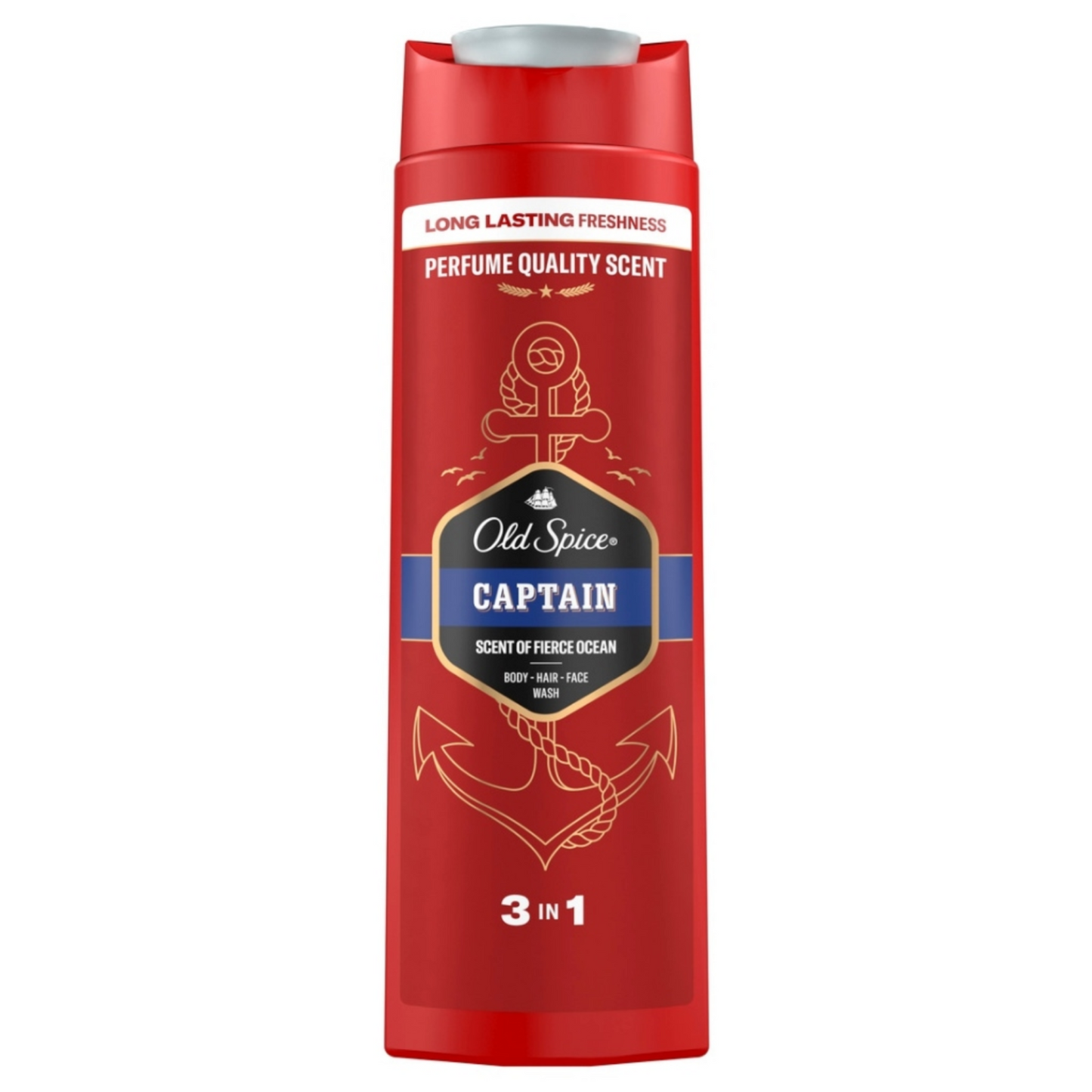 OLD SPICE - CAPTAIN - Scent of Fierce Ocean - 3 IN 1 - Body - Hair - Face Wash - 400 ml
