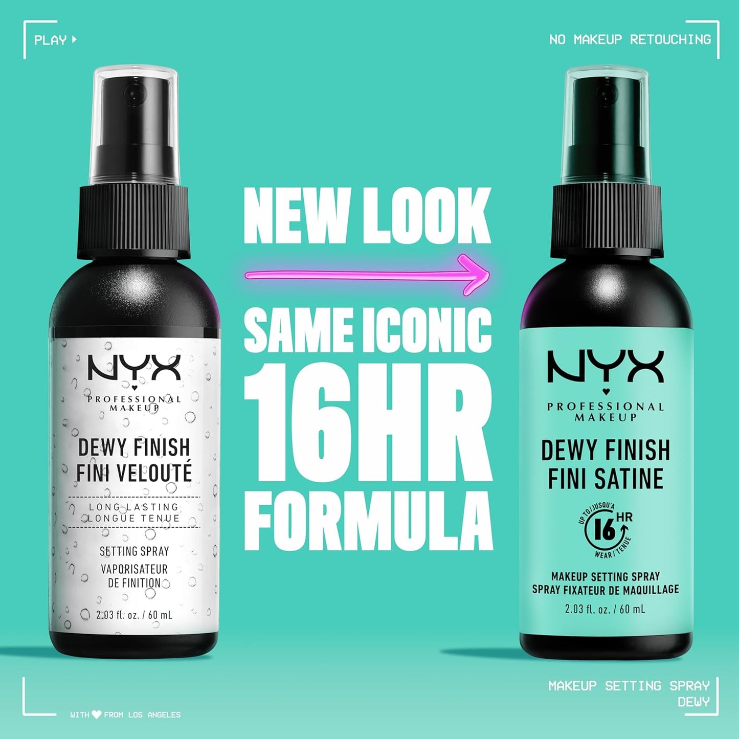 NYX - Professional Makeup - Makeup Setting Spray - Dewy Finish (Fini Satine) - 60ml