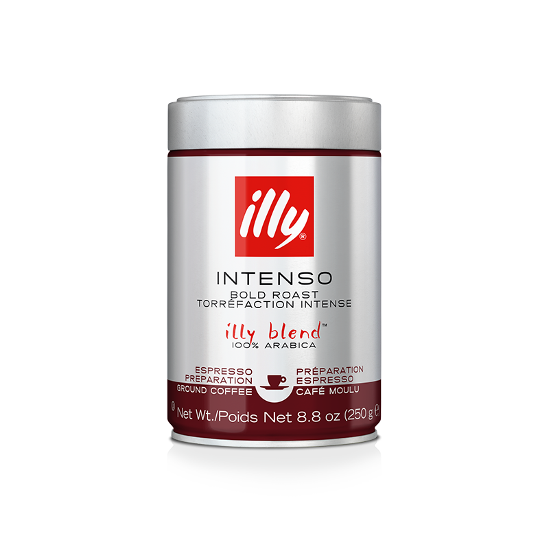 Illy - Intenso - Ground Espresso - 250g - Ground Coffee - Dark Roast - Full Bodied