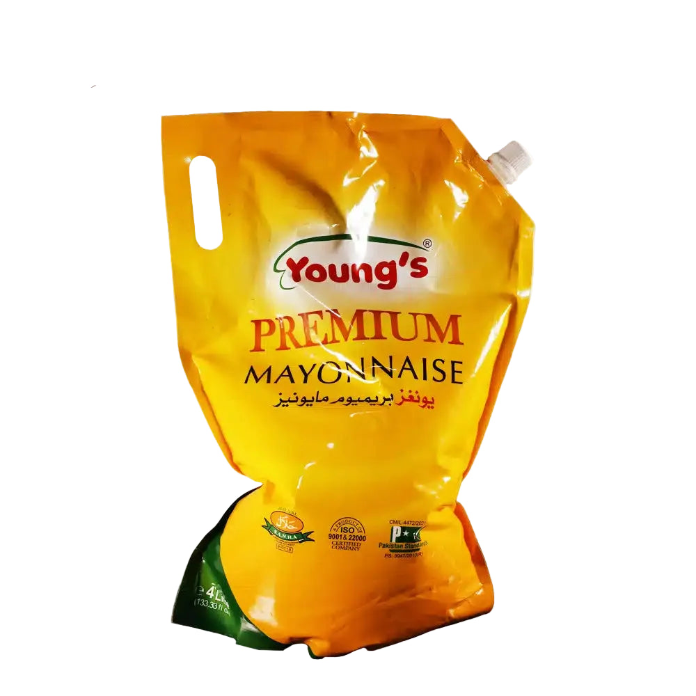 Young's - Premium Mayonnaise - 1KG - 4L Pouch (4 Packs)