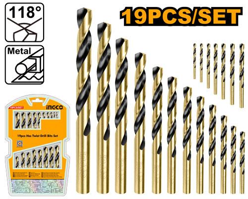 INGCO - 19Pcs HSS twist drill bits set AKDB9190