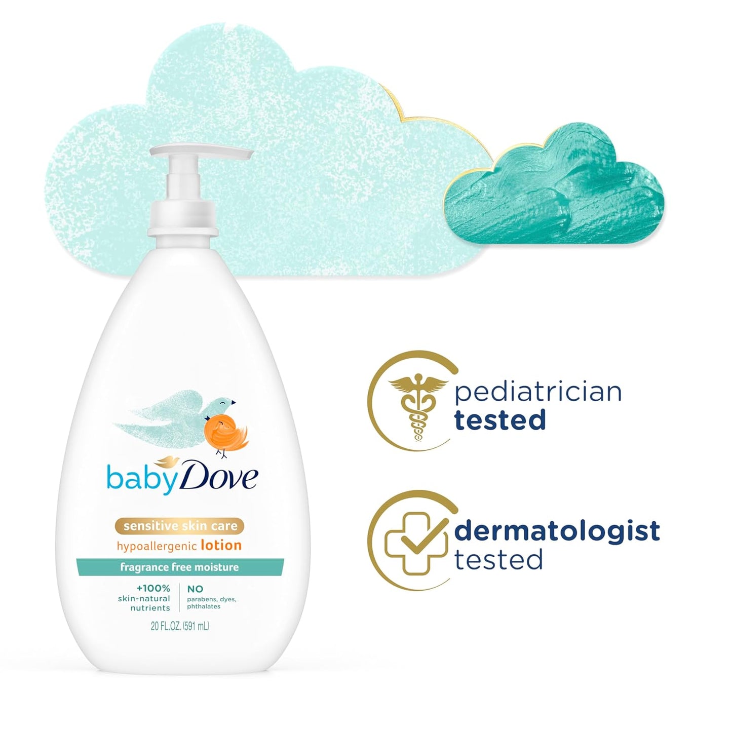 Baby Dove - Sensitive Moisture - Fragrance-Free Lotion - 13oz (384ml)