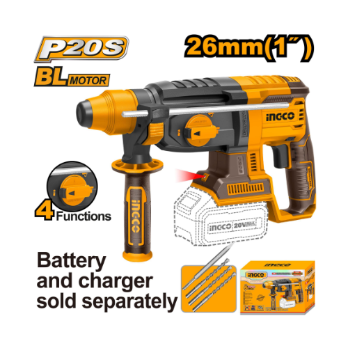 INGCO - Cordless rotary hammer 20v CRHLI20228